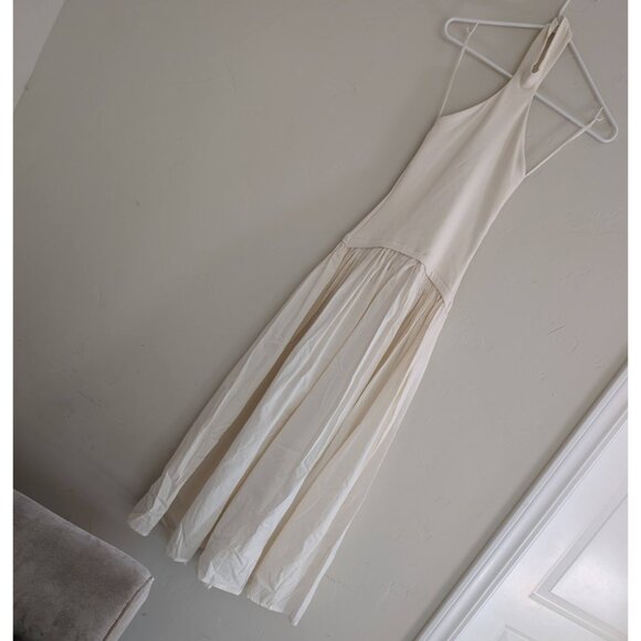 ZARA NEW COMBINATION HALTER MIDI DRESS OPEN-BACK WHITE 4174/202 S L XL - Picture 6 of 9
